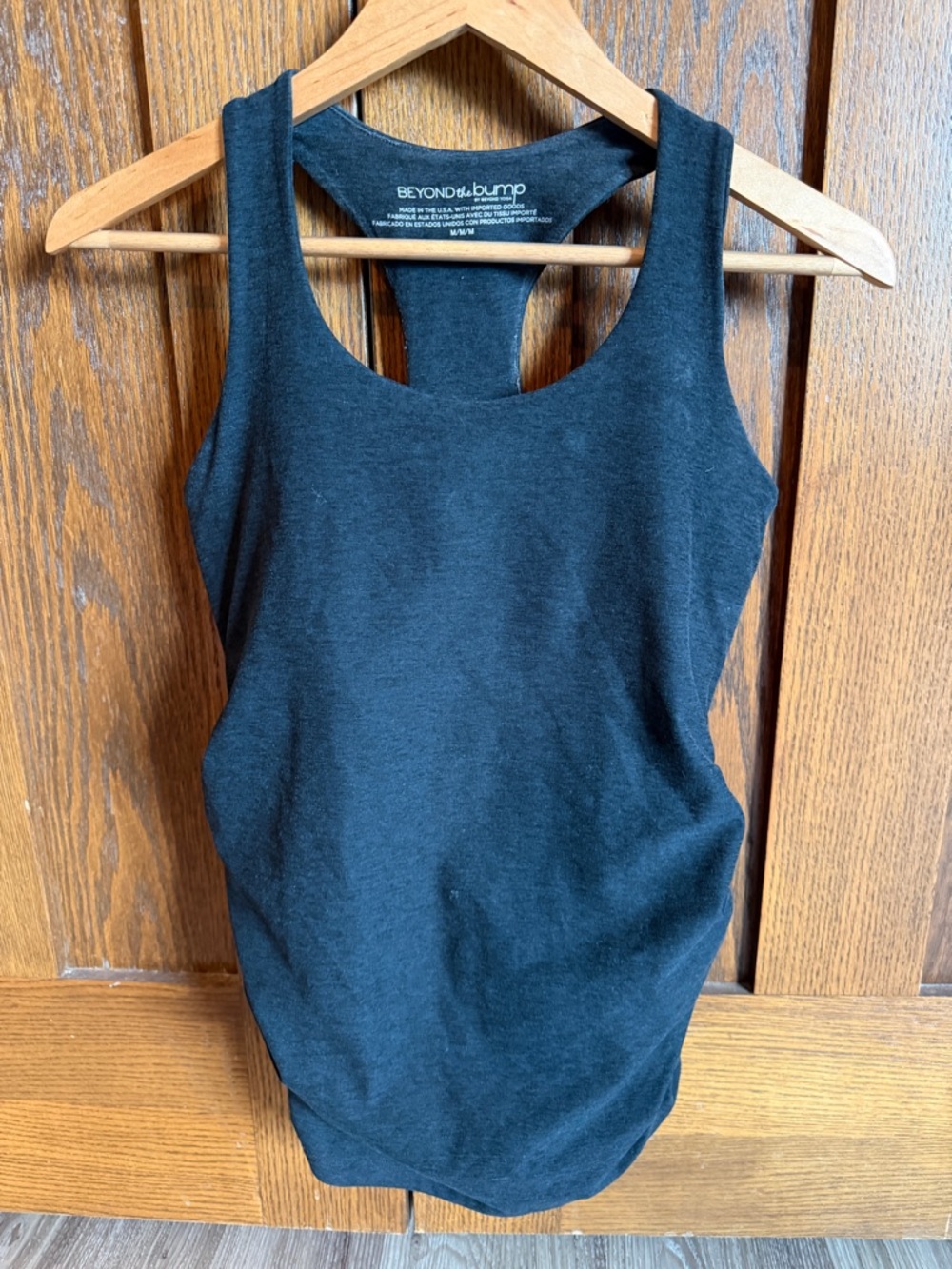 Beyond Yoga - Beyond the Bump Black Racerback Maternity Tank
